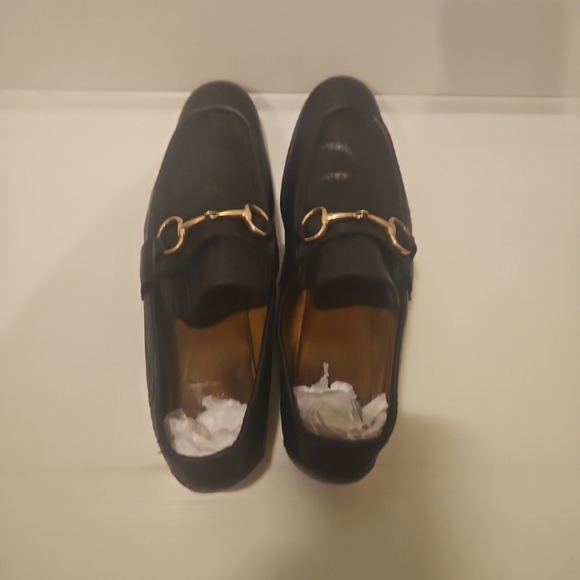 Gucci Tom Ford Era GG Monogram Black Embossed Leather Loafers Size 11.5 - Picture 5 of 14